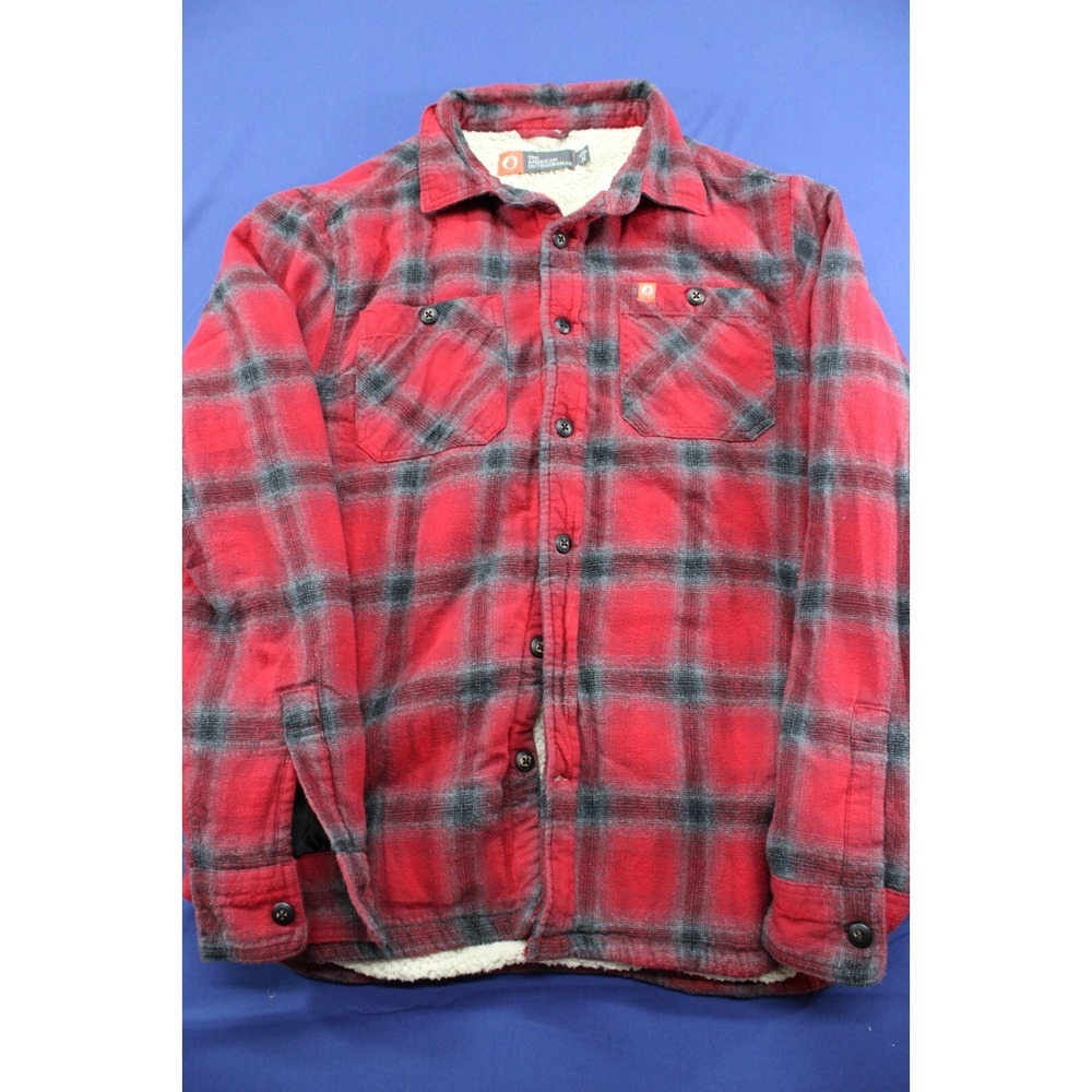 The American Outdoorsman Flannel Sherpa Lined Jacket Red Size Medium